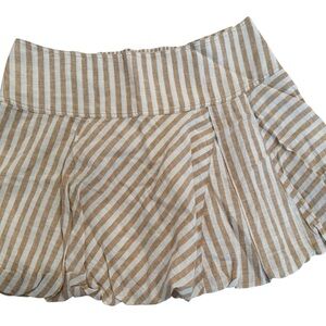 Pilcro linen darling skirt. Sz XL Cream and Tan